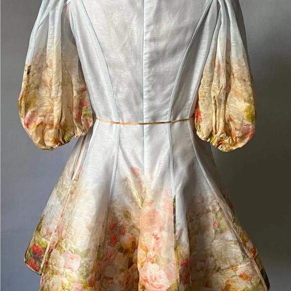 ZIMMERMANN Brand New Luminosity Flip Organza Dress (Silk/Linen) AU 1/US 4-6 - Picture 10 of 12
